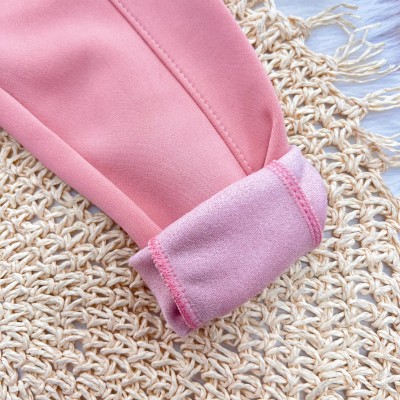 Conj. Blusão Perfect Laço Lateral e Calça Legging - Off White e Rose